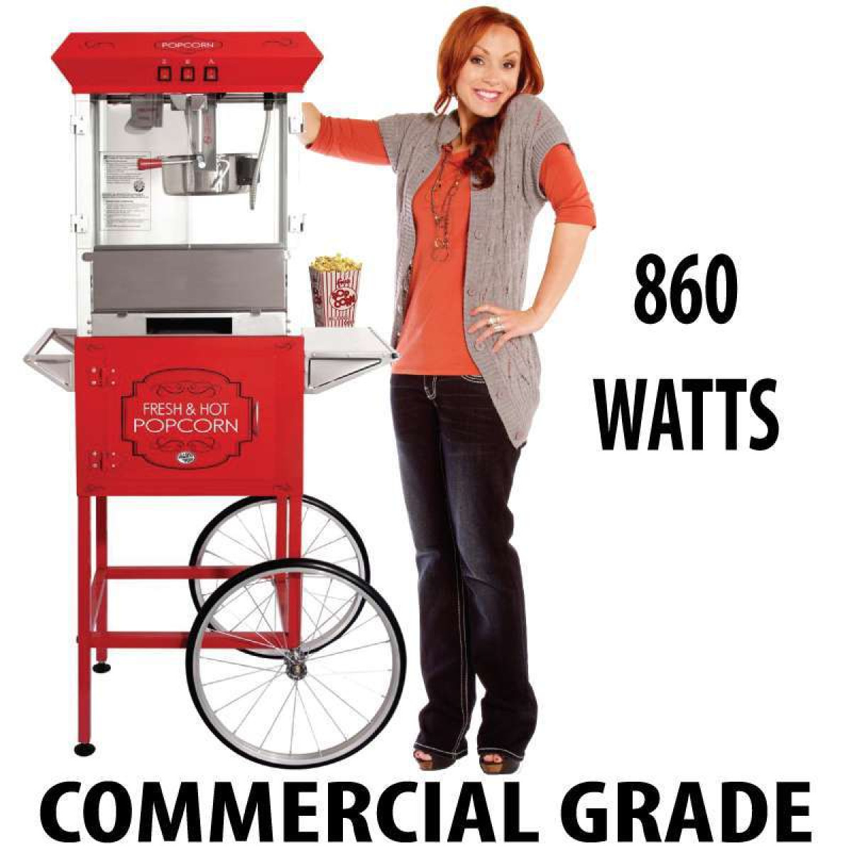 Commercial popcorn cart hotsell
