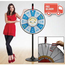 24 Inch Pocket Insert Custom Prize Wheel with Bonus Extension Base 