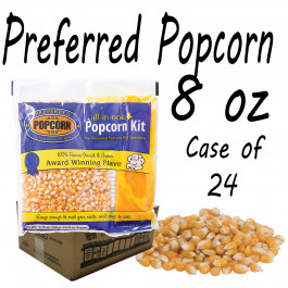 Preferred Popcorn Theatre Quality Popcorn packs 8oz Case of 24