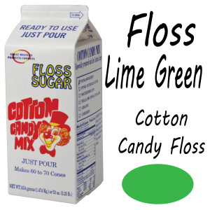 Cotton Candy Floss - Lime Green 3.25 Lbs carton 