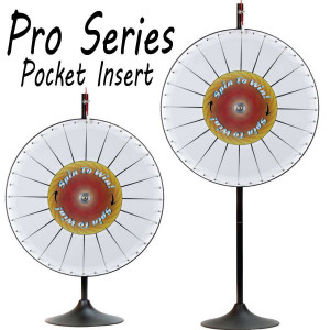 36 Inch Pocket Insert Customizable Prize Wheel with Bonus Extension Base 