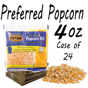 Preferred Popcorn Theatre Quality Popcorn packs 4oz Case of 24