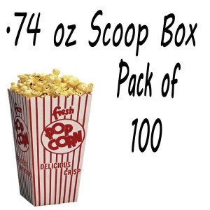 100 POPCORN SCOOP BOX - .74 OZ 