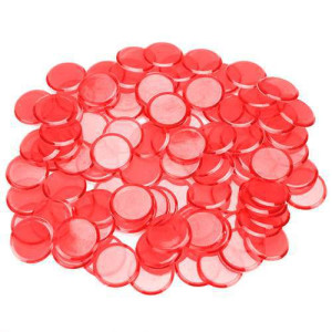 300 Pack of Bingo chips RED