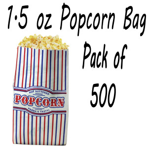 500 POPCORN BAGS 1.5 OZ