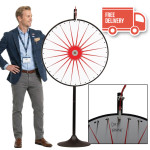 36 Inch Dry Erase White Prize Wheel  with Bonus Extension Base 