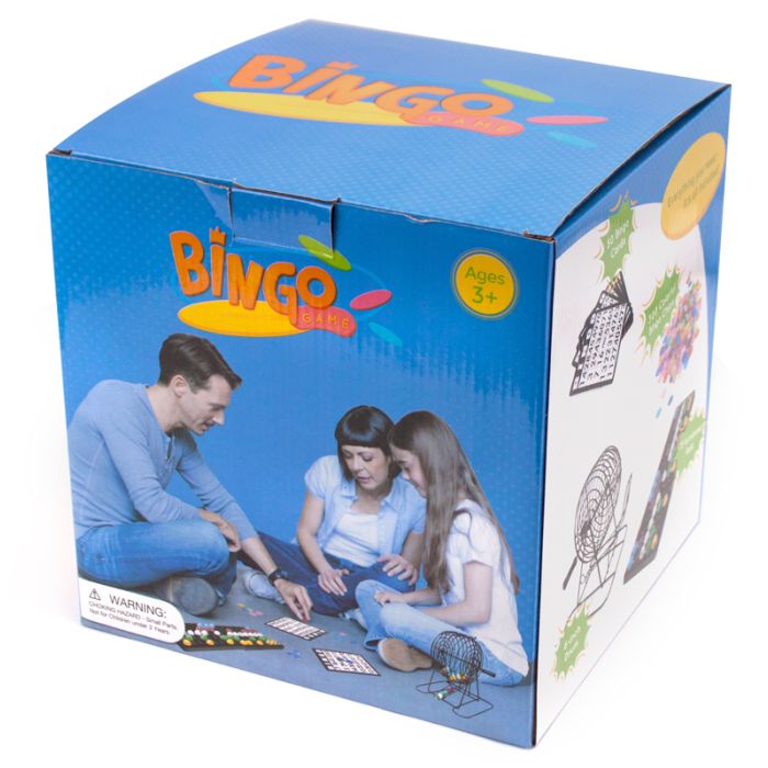 REFURBISHED - Bingo Game Set Deluxe 6-Inch Bingo Game with Colored Balls, 300 Bingo Chips and 50 Bingo Cards