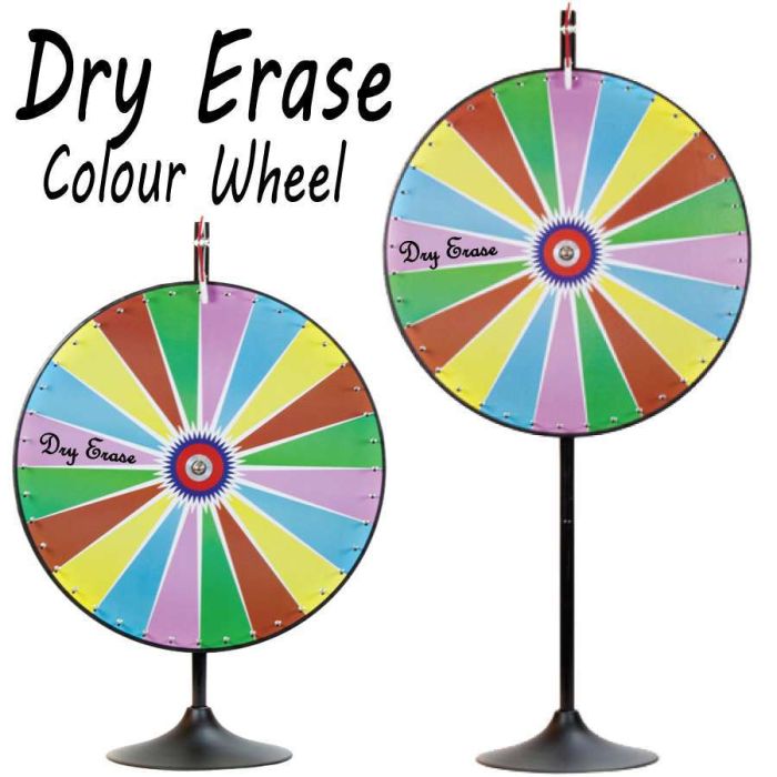 36 Inch Dry Erase Colour Prize Wheel  with Bonus Extension Base 
