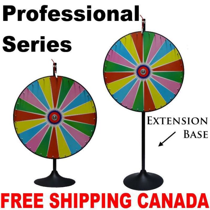 36 Inch Dry Erase Colour Prize Wheel  with Bonus Extension Base 