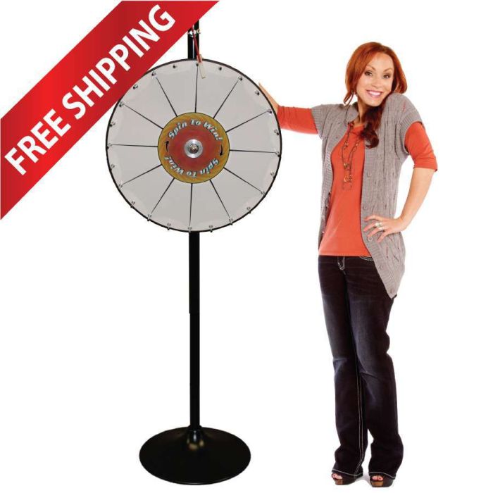 24 Inch Pocket Insert Custom Prize Wheel with Bonus Extension Base 