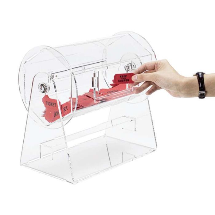 Raffle Drum ACRYLIC SMALL Holds up to 2,000 Tickets 