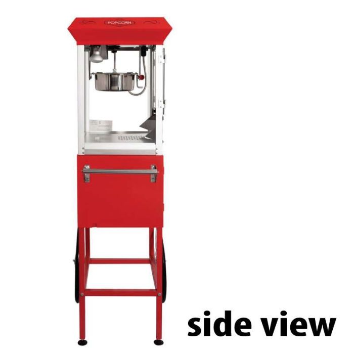 8oz Popcorn machine with cart : 5 Feet RED