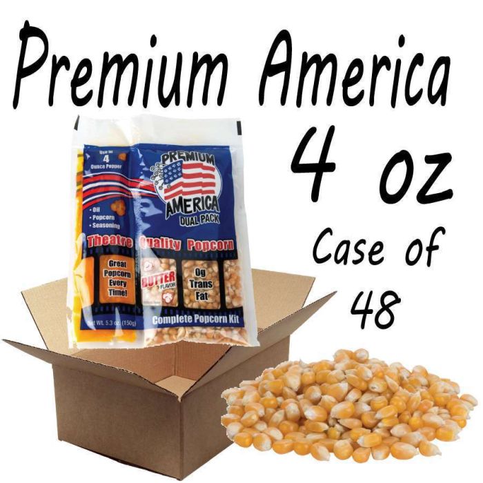 Premium America Theatre Quality Popcorn packs 4oz Case of 48