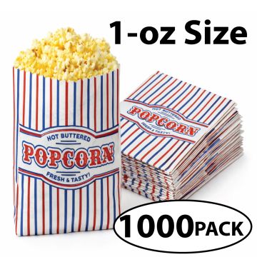 1000 POPCORN BAGS 1 OZ