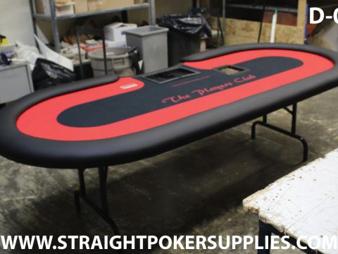 Custom poker table built by Straight Poker Supplies