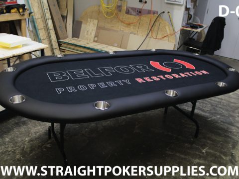 Custom poker table built by Straight Poker Supplies