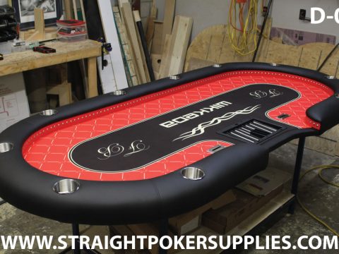 Custom poker table built by Straight Poker Supplies