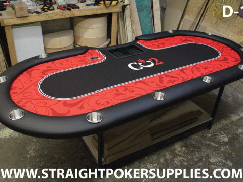 Custom poker table built by Straight Poker Supplies