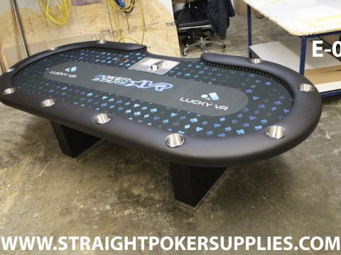 Custom poker table built by Straight Poker Supplies