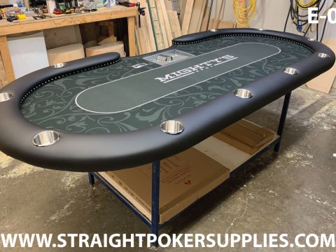 Custom poker table built by Straight Poker Supplies