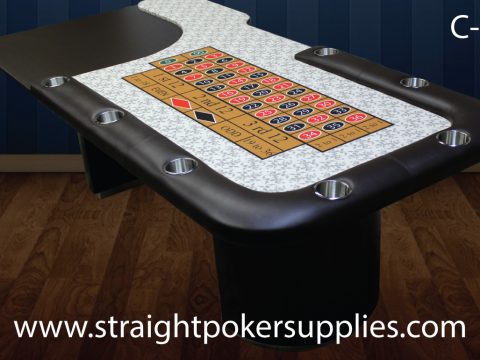 Custom poker table built by Straight Poker Supplies
