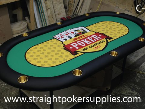 Custom poker table built by Straight Poker Supplies