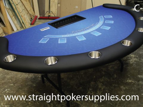 Custom poker table built by Straight Poker Supplies